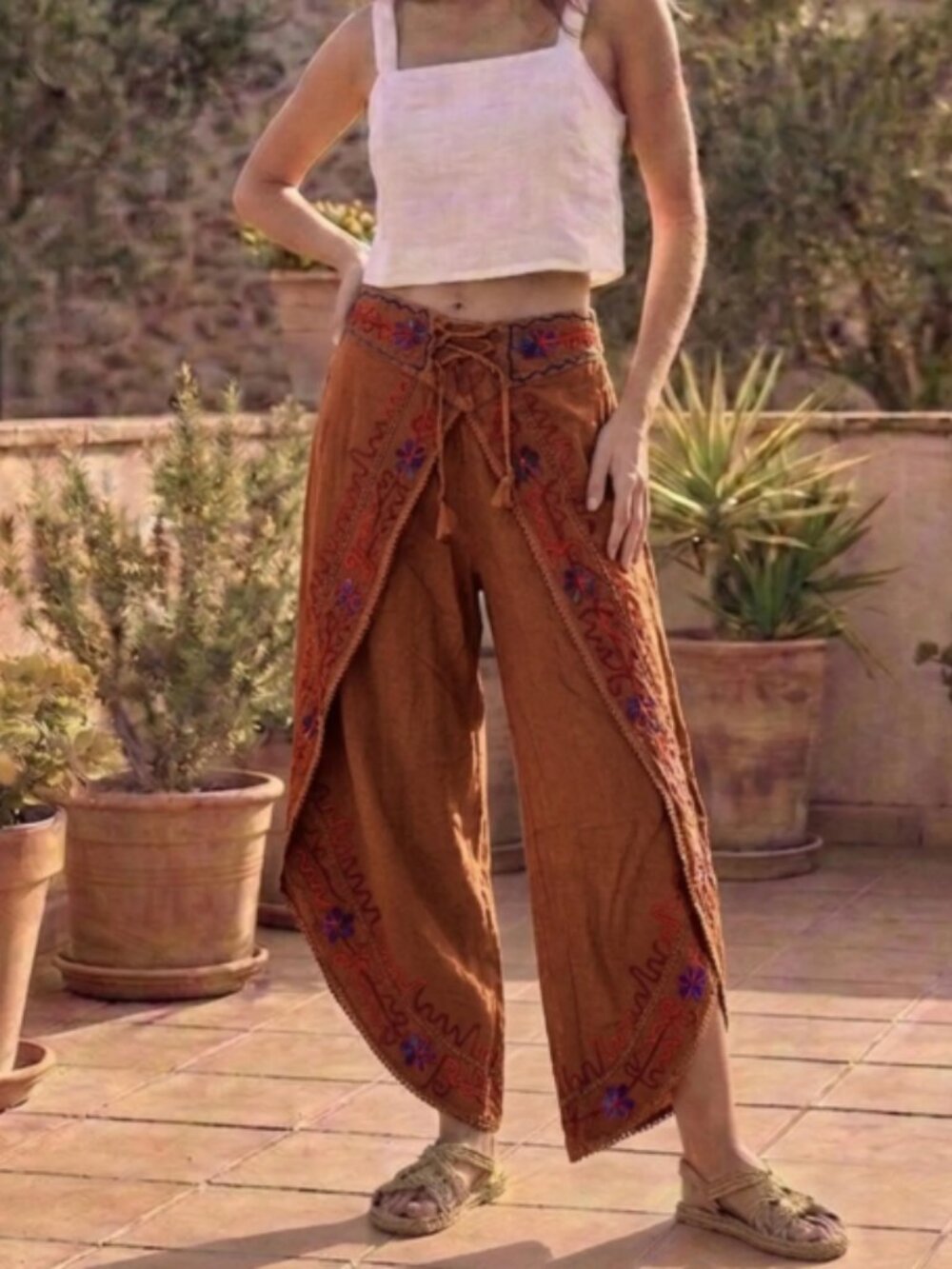 Hippie Wide Leg women's Trousers